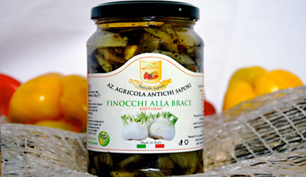 Finocchi alla brace sott'olio